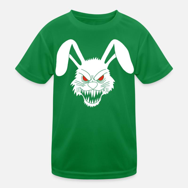 Demonic White Rabbit Kids Functional T-Shirt