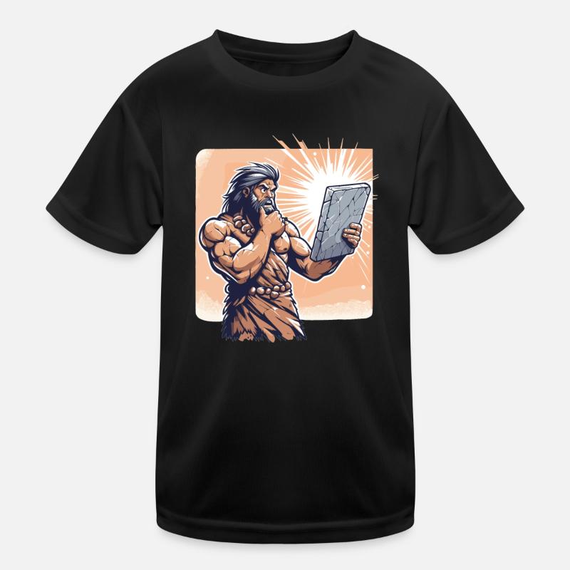 Idea Idea Caveman Stone Tablet Gift Kids Functional T-Shirt