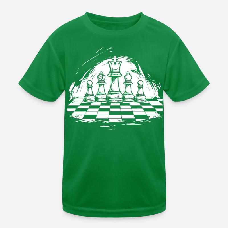 Chess Drawing Kids Functional T-Shirt