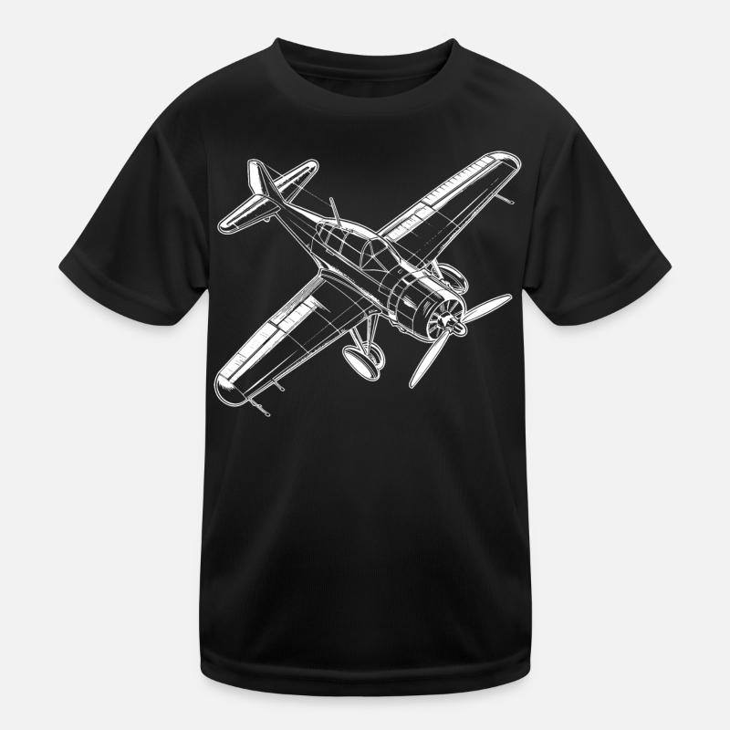 Propeller plane Kids Functional T-Shirt