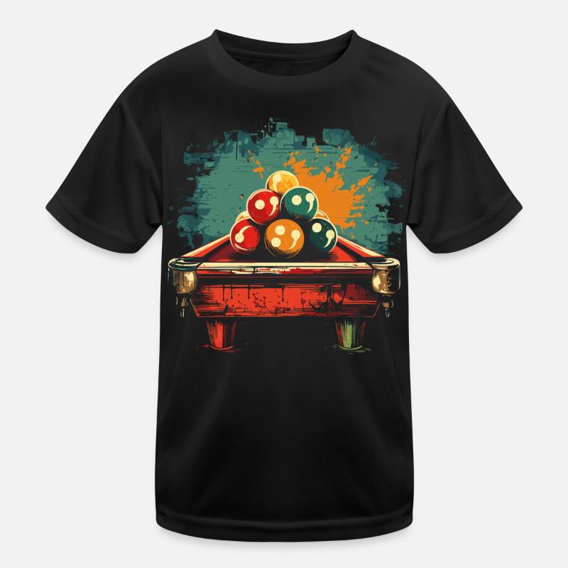 Billiard Comic Style Kids Functional T-Shirt