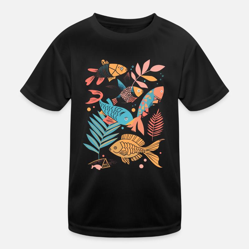 Style de dessin animé de pêche T-shirt sport Enfant