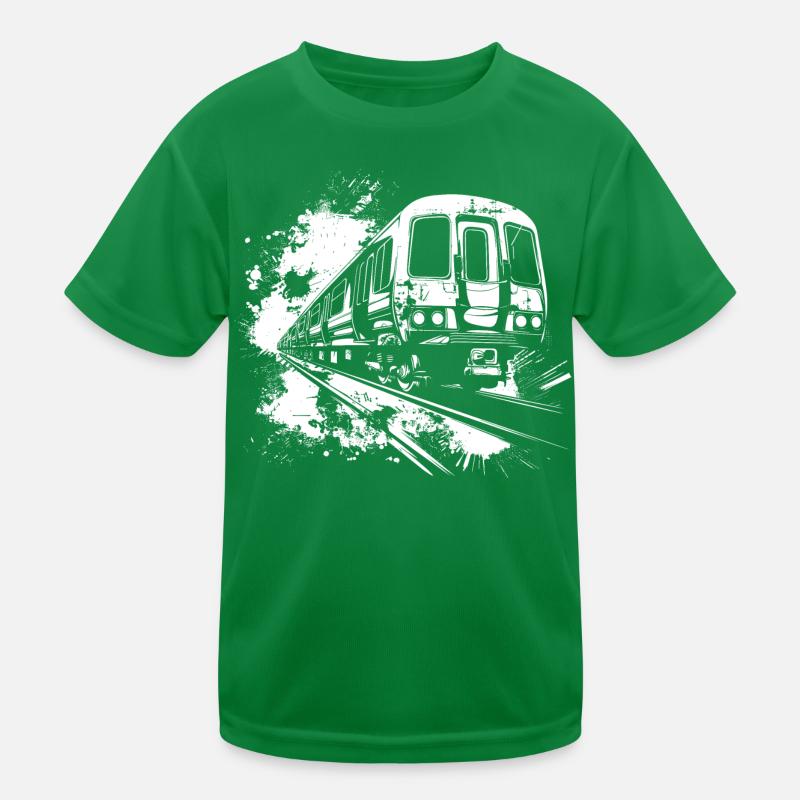 Zug Farbklecks Kinder Funktions-T-Shirt