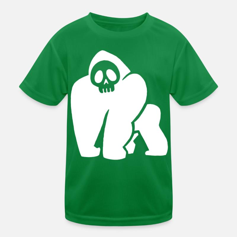 Crâne de gorille blanc T-shirt sport Enfant