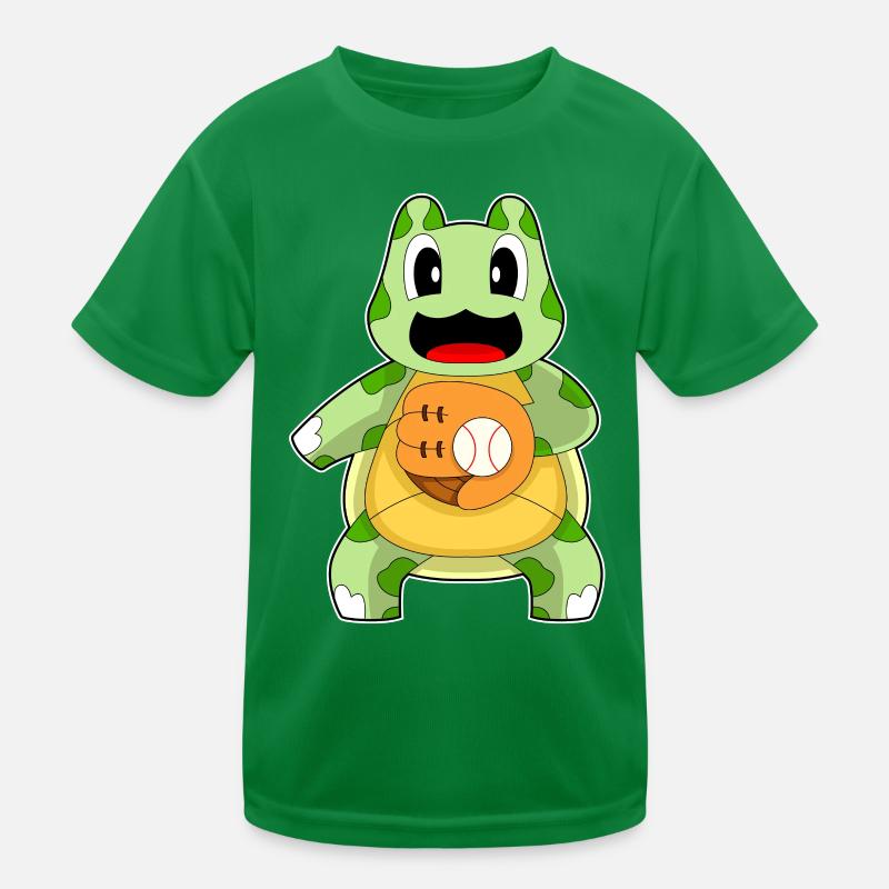 Turtle Baseball Baseball Glove Kids Functional T-Shirt