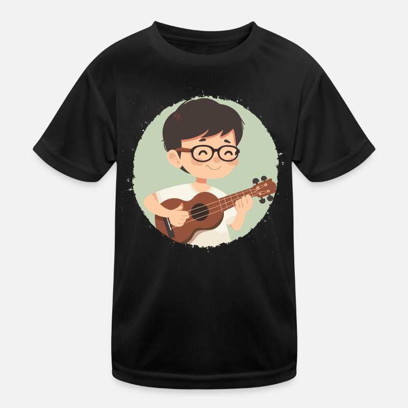 Ukulele Junge Grafik Kinder Funktions-T-Shirt