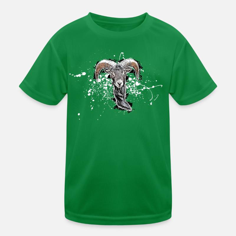 Ziegenbock Kinder Funktions-T-Shirt