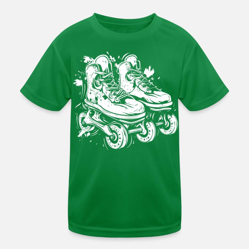 Rollerskates Skizze Kinder Funktions-T-Shirt