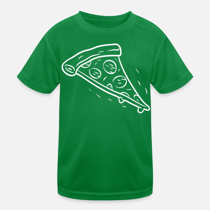 Dessin au trait d’une tranche de pizza T-shirt sport Enfant