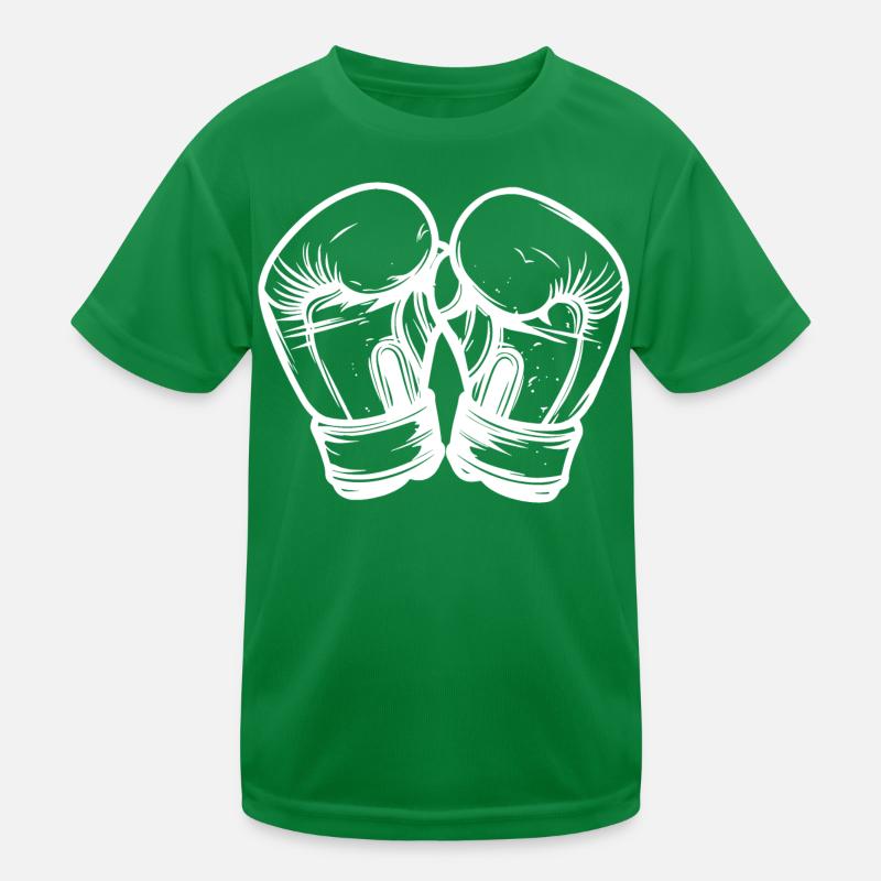 Kickboxing Gloves Drawing Kids Functional T-Shirt