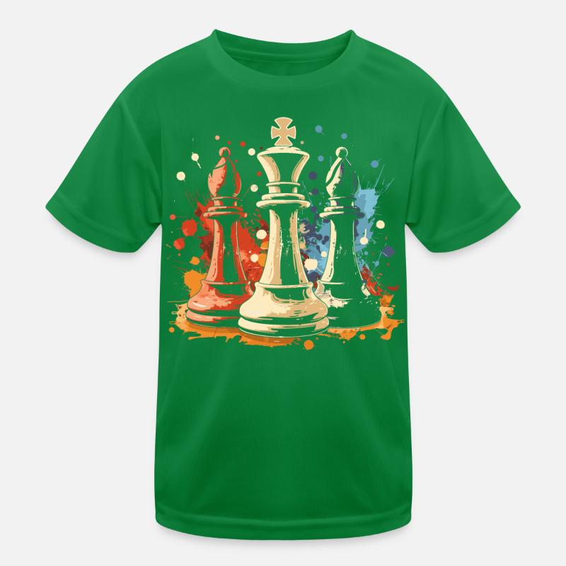 Schach Läufer und König Graffiti Kinder Funktions-T-Shirt