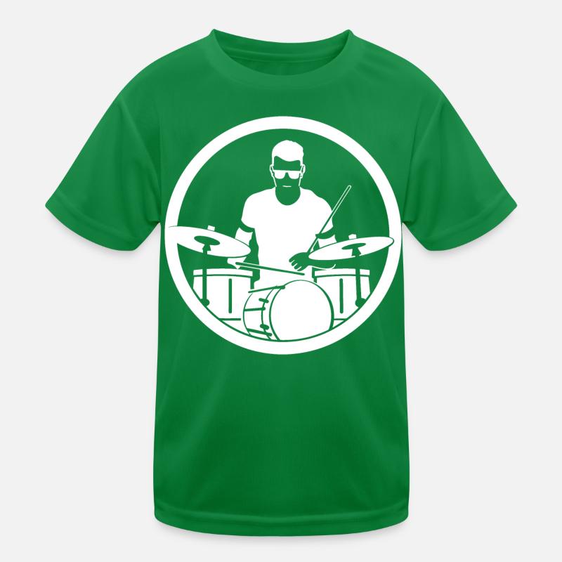 Drummer Kids Functional T-Shirt