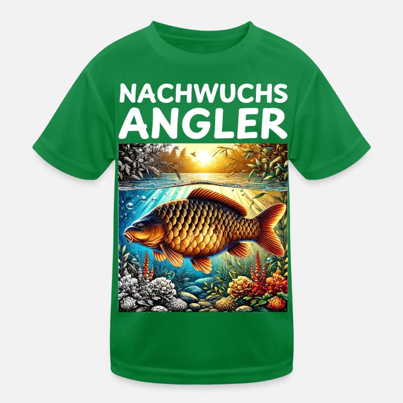 Nachwuchs Angler - Karpfen Kinder Funktions-T-Shirt