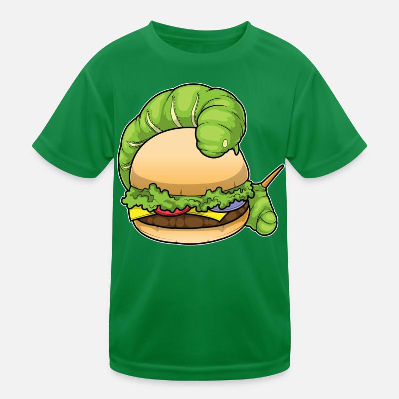 Caterpillar Cheeseburger Kids Functional T-Shirt
