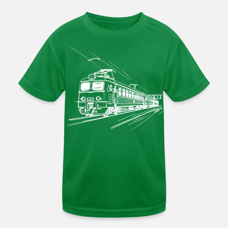 Railway Drawing Kids Functional T-Shirt