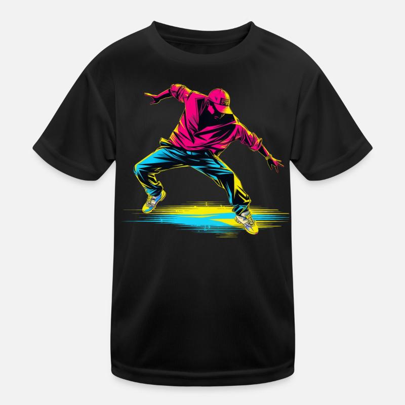 Breakdance Retrowave Kids Functional T-Shirt