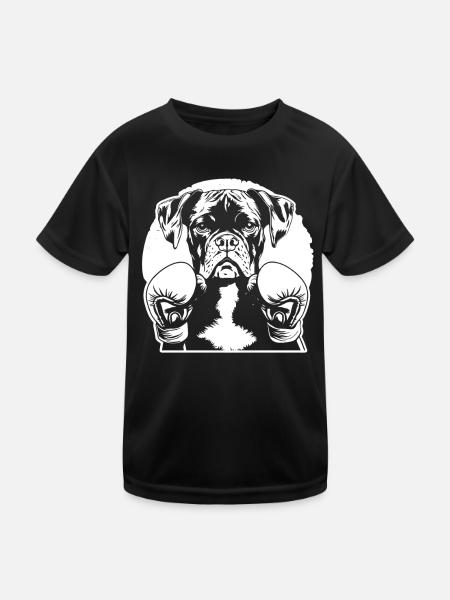 Boxer - Kids Functional T-Shirt - black - Front