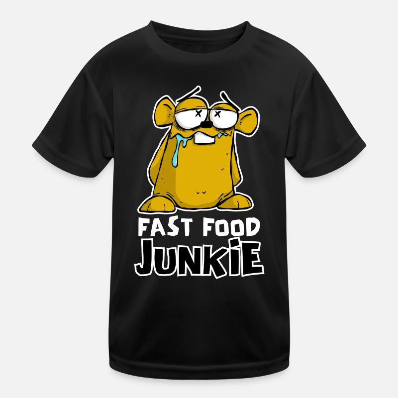 FUNNY FAST FOOD JUNKIE HAMSTER COMIC CARTOON Kids Functional T-Shirt