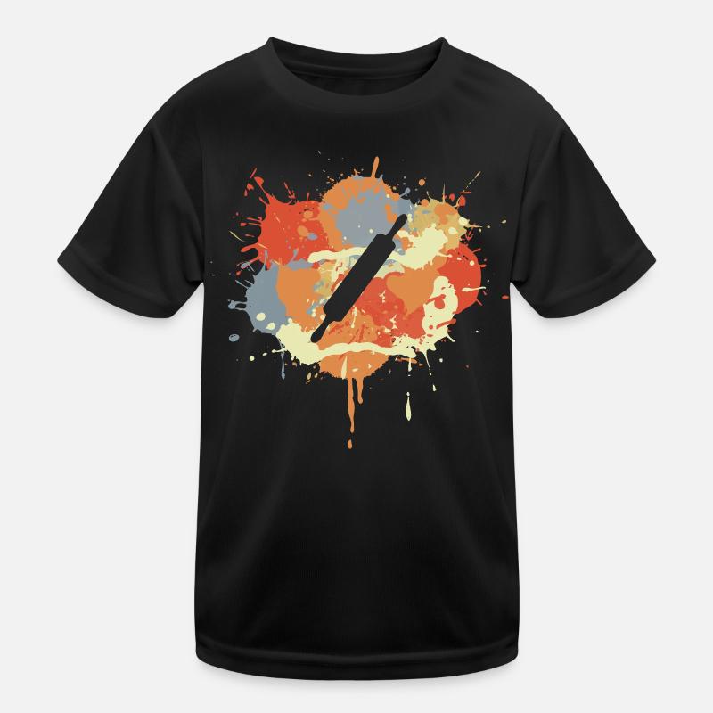 Rolling pin sketch Kids Functional T-Shirt