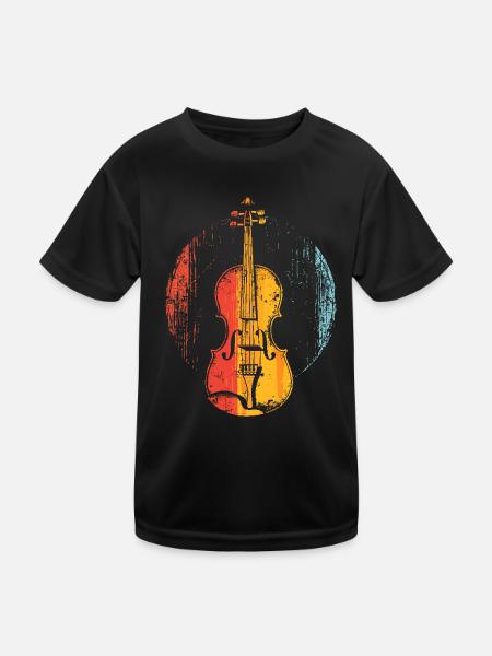 Violon Style BD - T-shirt sport Enfant - noir - Devant