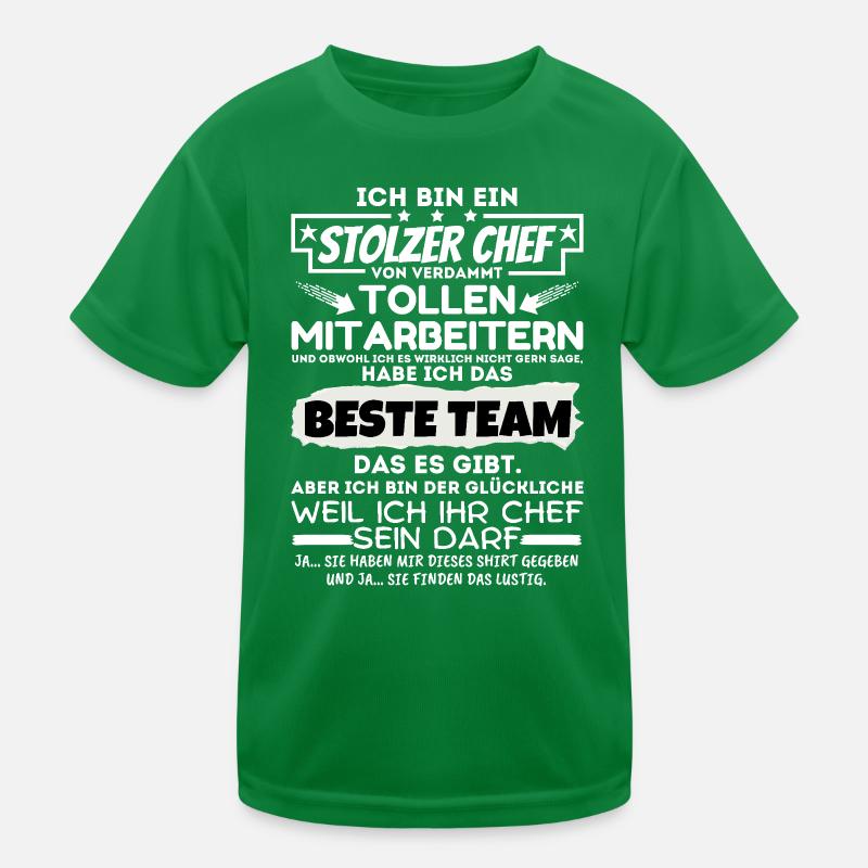 stolzer Chef von verdammt naiven Mitarbeitern Kinder Funktions-T-Shirt