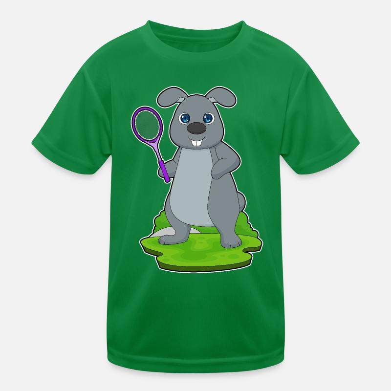 Rabbit Tennis Rackets Kids Functional T-Shirt
