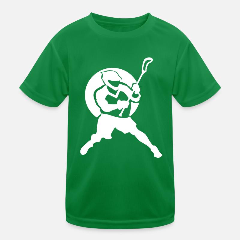 Lacrosse Spieler Logo Kinder Funktions-T-Shirt