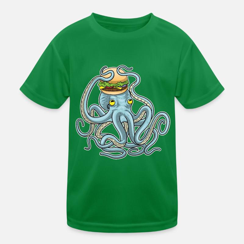 Octopus Cheeseburger Kids Functional T-Shirt