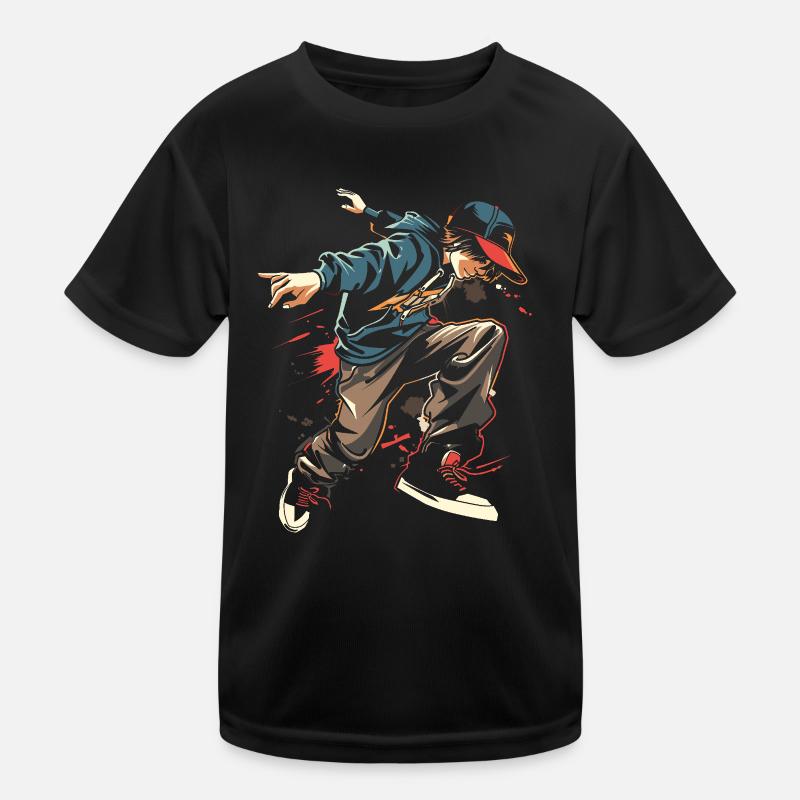 Breakdancer Kinder Funktions-T-Shirt