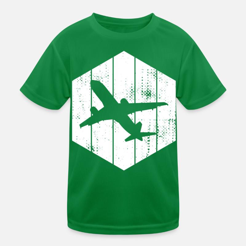 Airplanes Sketch Kids Functional T-Shirt