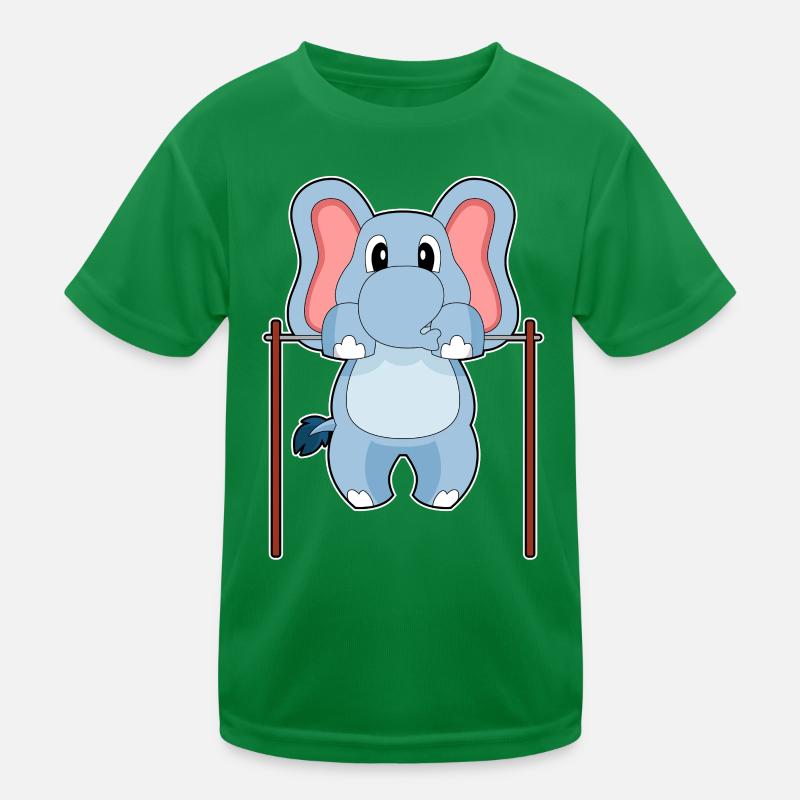 Eléphant Bodybuilder Tractions Musculation T-shirt sport Enfant
