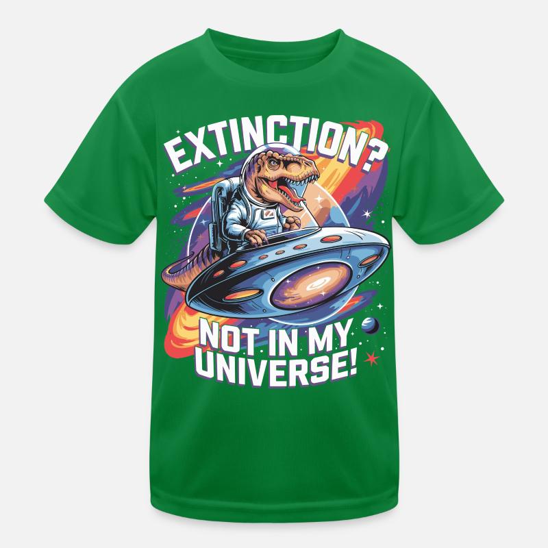 Extinction? Not in My Universe - Dino Astronaut Kids Functional T-Shirt