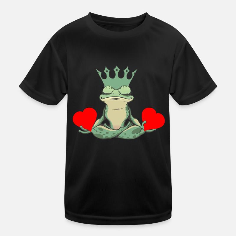 Valentine Frog Frogs Heart Toad King Kids Functional T-Shirt