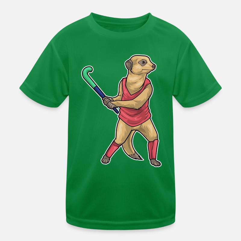 Erdmännchen Feldhockey Hockeyschläger Kinder Funktions-T-Shirt