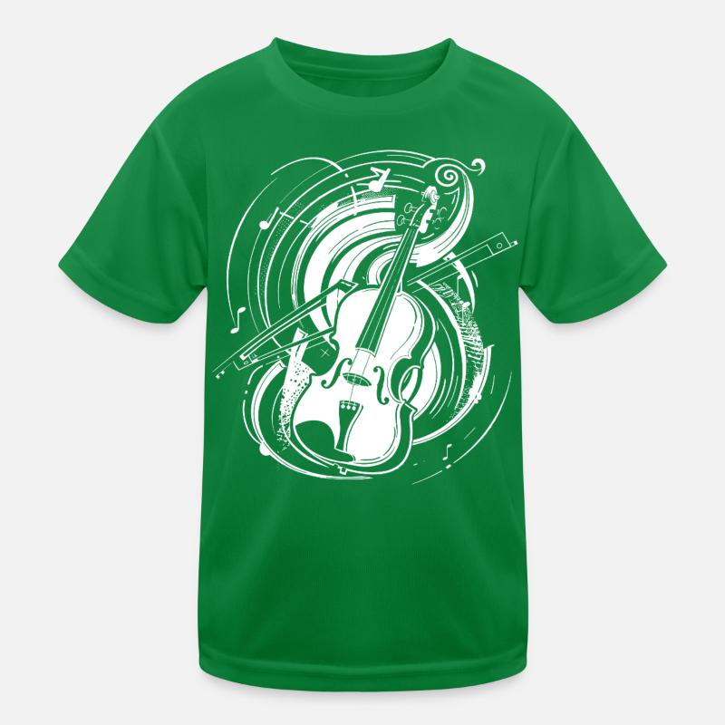 Geige Zeichnung Kinder Funktions-T-Shirt