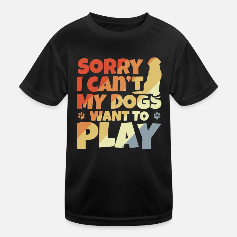 Hundehalter Witz Kinder Funktions-T-Shirt