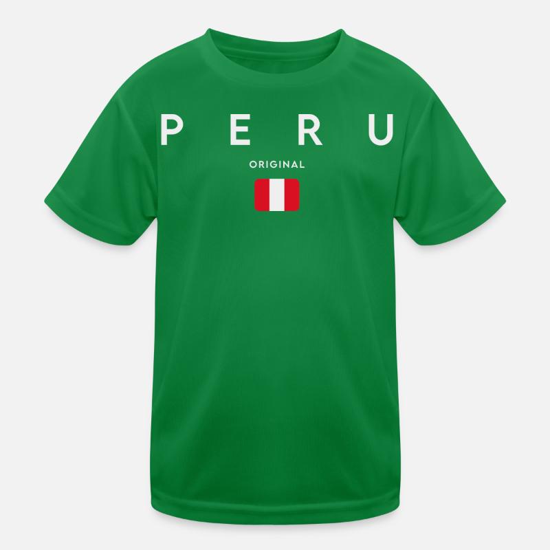 Flag of Peru, Peruvian pride Kids Functional T-Shirt
