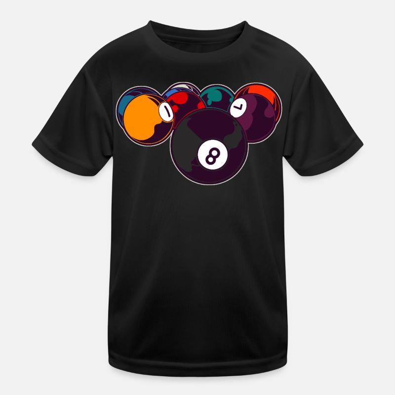 Billiards 8 Ball Kids Functional T-Shirt