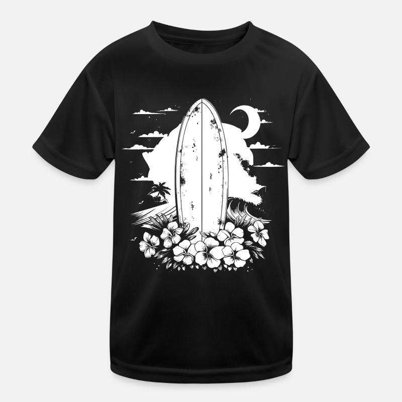 Surfbrett Kinder Funktions-T-Shirt