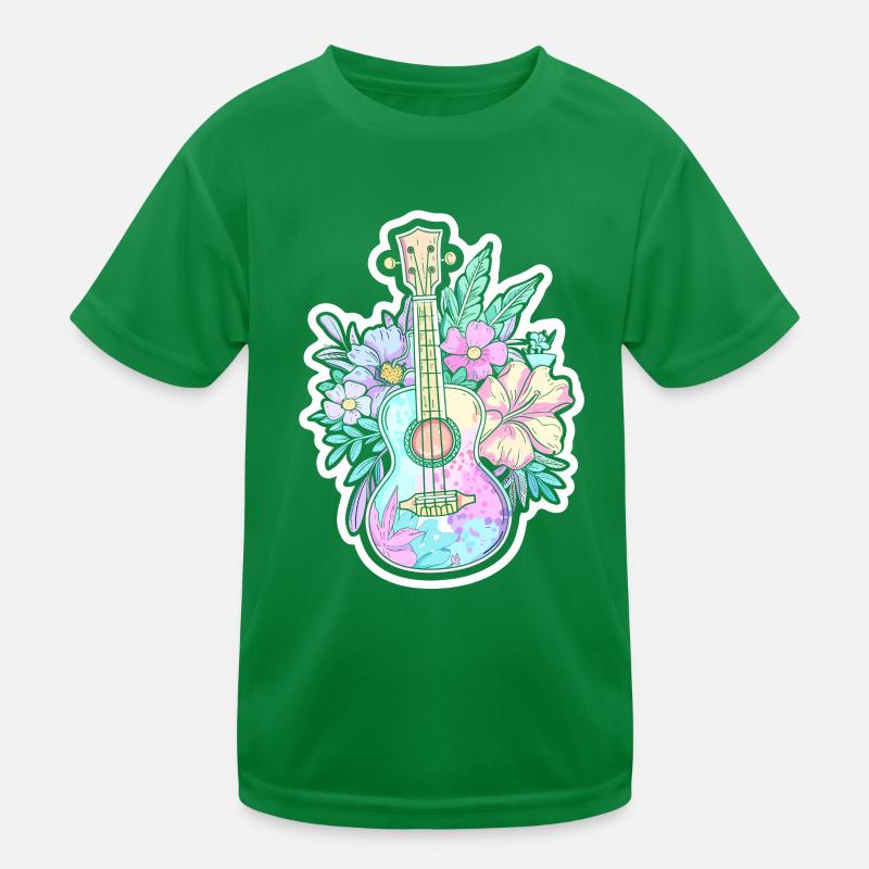 Ukulele Comic Style Kids Functional T-Shirt
