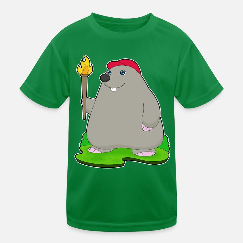 Maulwurf Fackel Kinder Funktions-T-Shirt