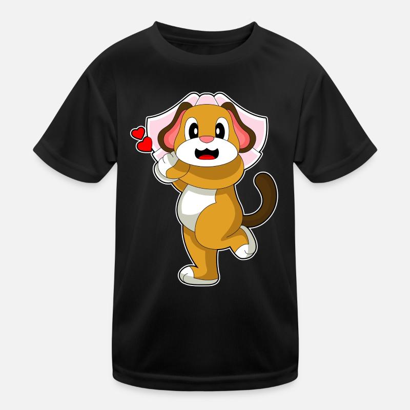 Hund Braut Schleier Hochzeit Kinder Funktions-T-Shirt