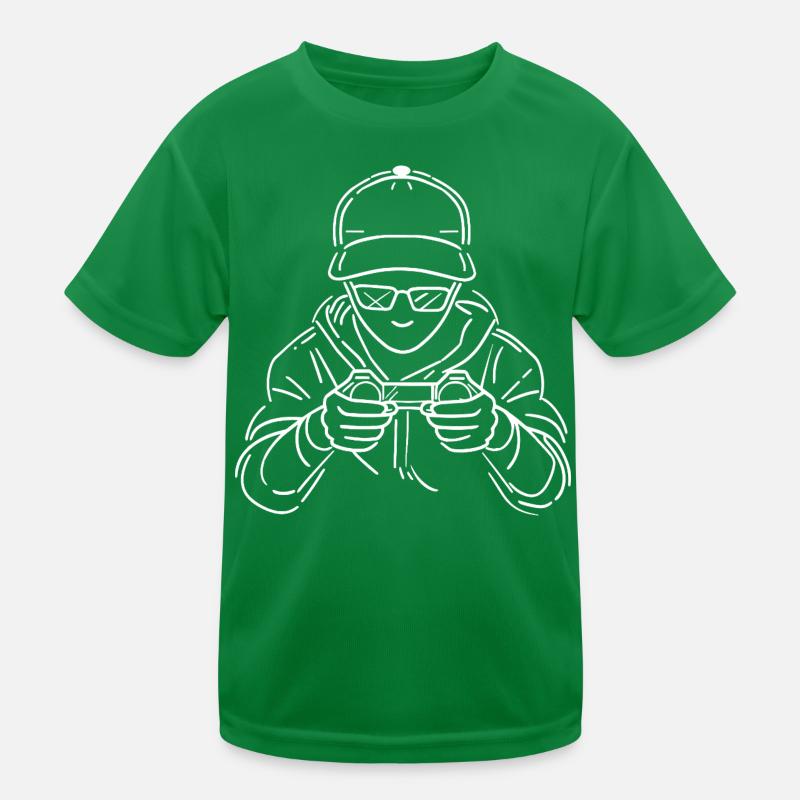 Gamer Drawing Kids Functional T-Shirt