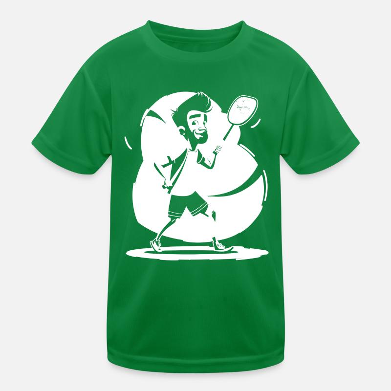 Badmintonspieler Skizze Kinder Funktions-T-Shirt