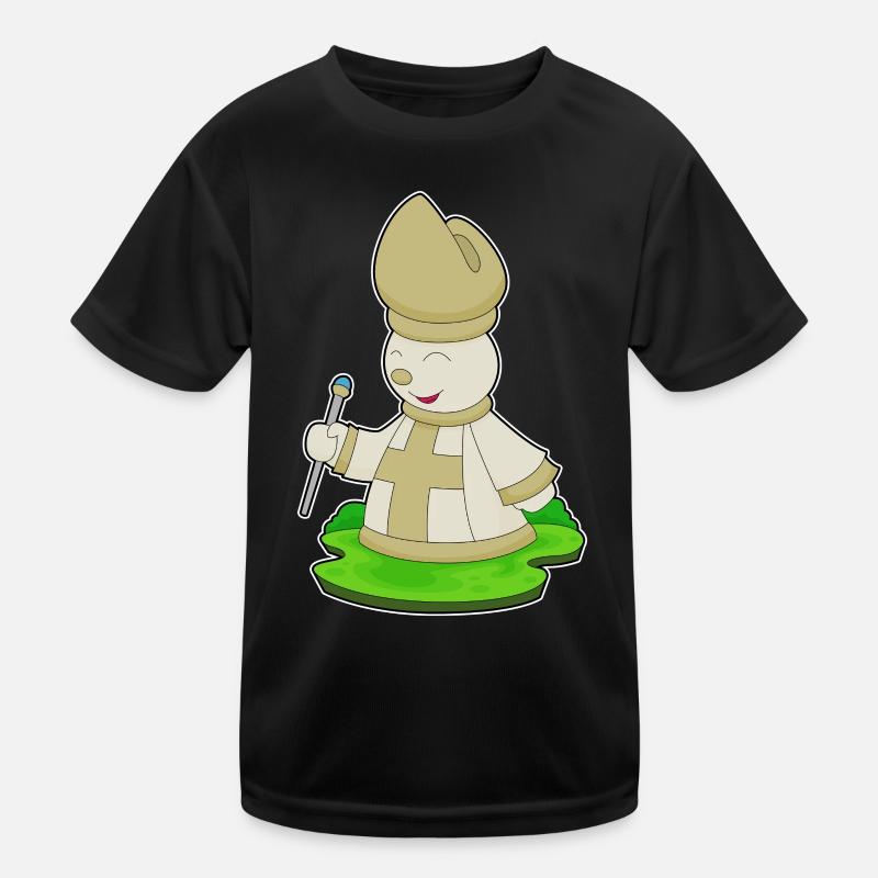 Chess Piece Bishop Chess Kids Functional T-Shirt