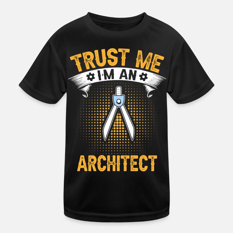 Architects Trust Me Engineering Design - Kids Functional T-Shirt - black