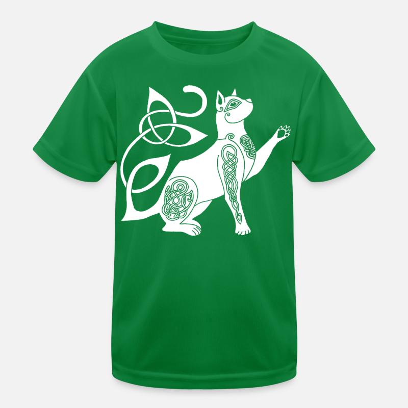 Chat blanc celte T-shirt sport Enfant