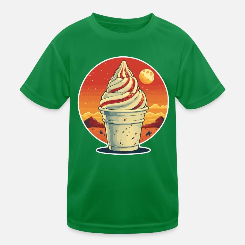 Eisbecher Porträt Kinder Funktions-T-Shirt
