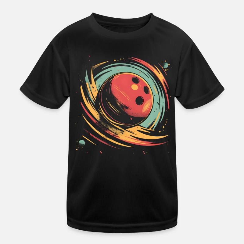 Retro Bowlingkugel Kinder Funktions-T-Shirt