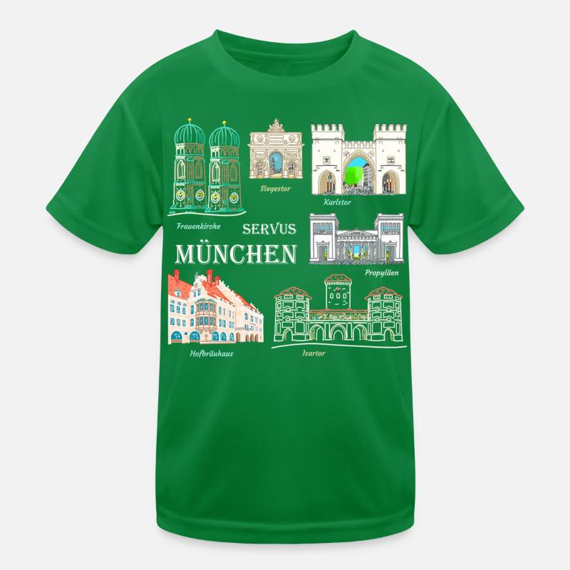 Munich, Dessin à la main, Bavière T-shirt sport Enfant